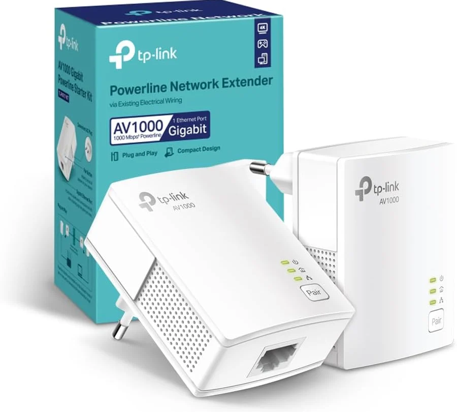 TP-Link TL-PA717 KIT Powerline AV1000Mbps Gigabit HomePlug AV2 per Casa