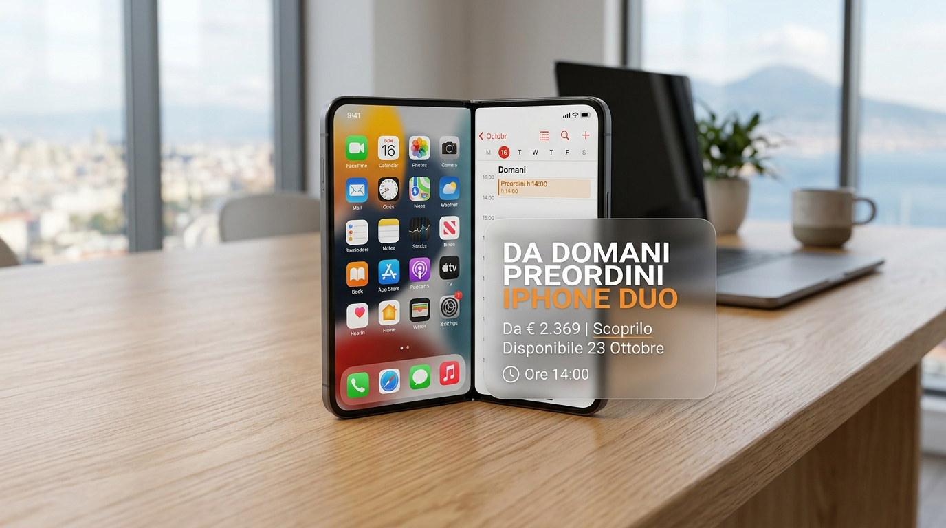 Phone Duo, da domani si preordina il primo iPhone pieghevole: prezzi italiani e cosa sapere prima di spendere 2.369 euro