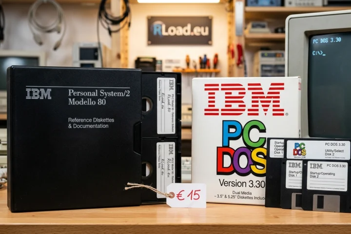 IBM PS/2 Modello 80 e PC DOS 3.30: il kit del 1987 che ho trovato al mercatino per 15 euro