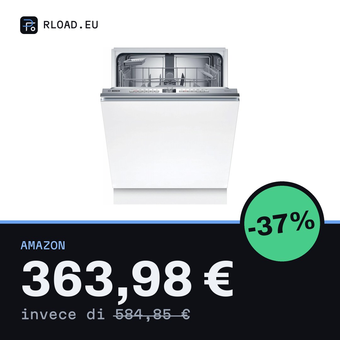 Bosch SMV4HAX07E Serie 4 Lavastoviglie incasso a scomparsa totale