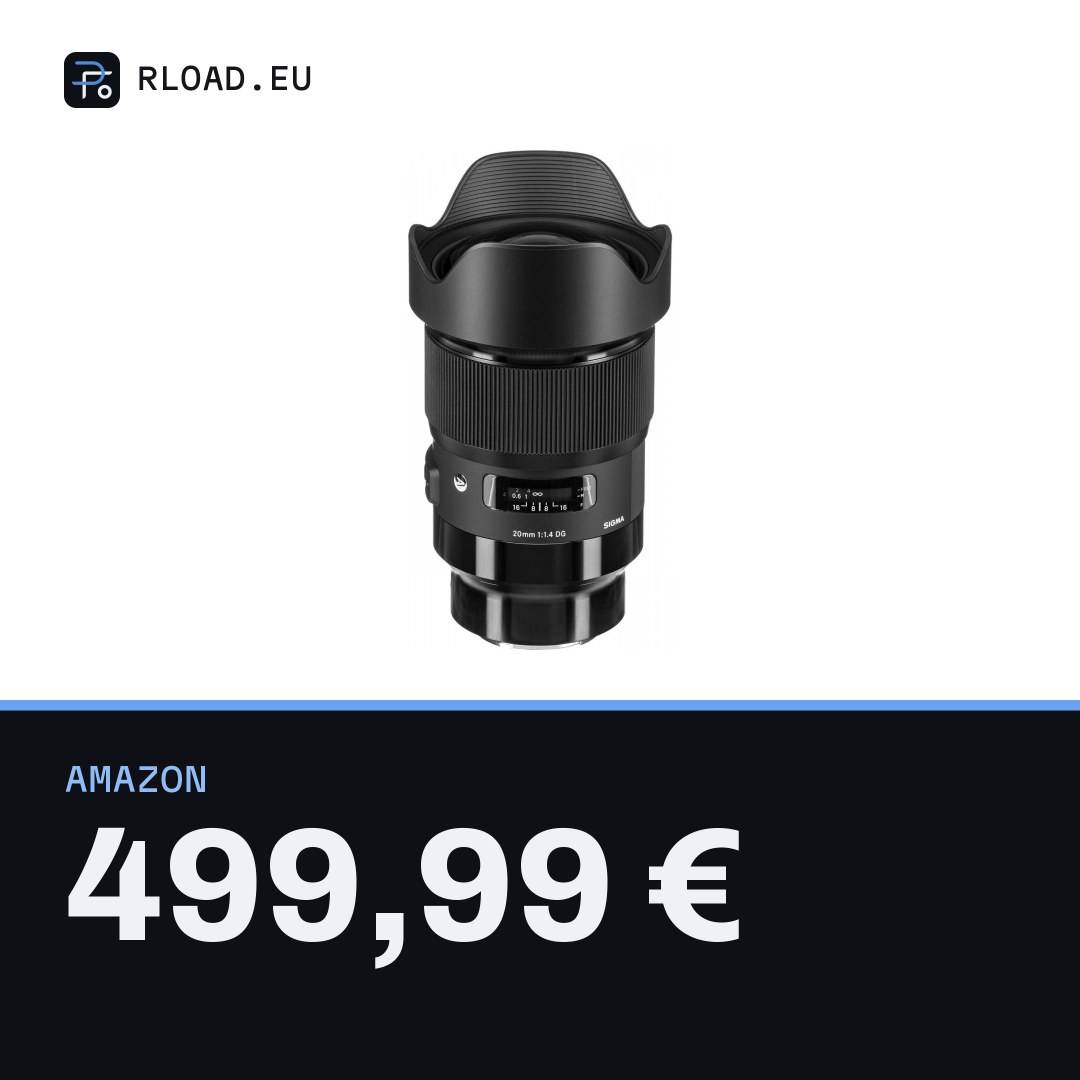 Sigma 412965 Obiettivo 20 mm-F/1.4 A AF DG HSM, Attacco Sony E-Mount, Nero